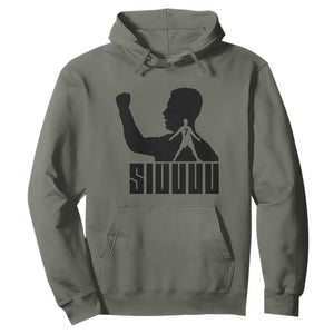 Siuuuu Number Seven Soccer Celebration Hoodie Funny Sport Lovers Gift TS12 Military Green Print Your Wear