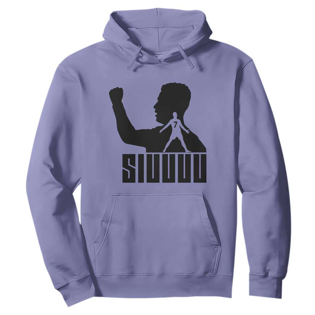 Siuuuu Number Seven Soccer Celebration Hoodie Funny Sport Lovers Gift TS12 Violet Print Your Wear