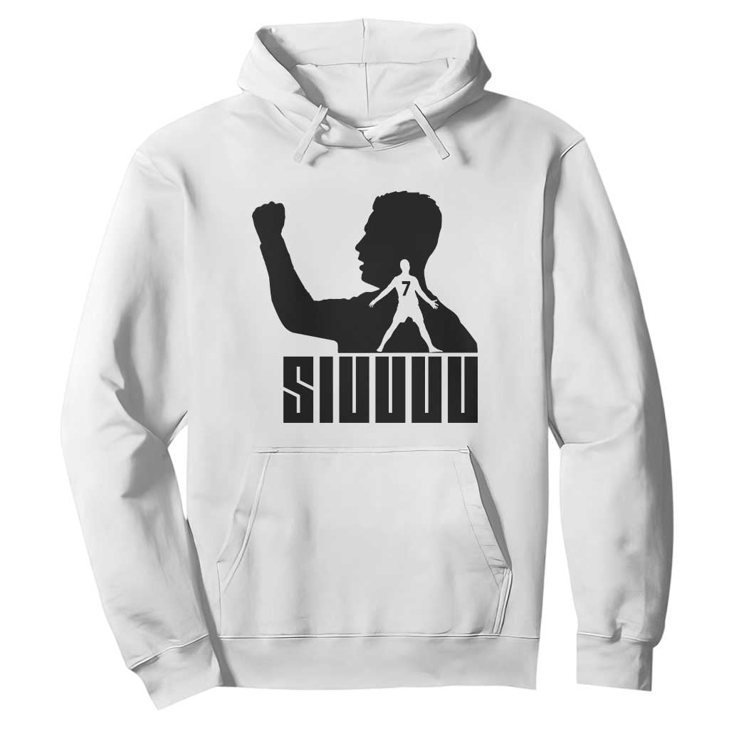 Siuuuu Number Seven Soccer Celebration Hoodie Funny Sport Lovers Gift TS12 White Print Your Wear