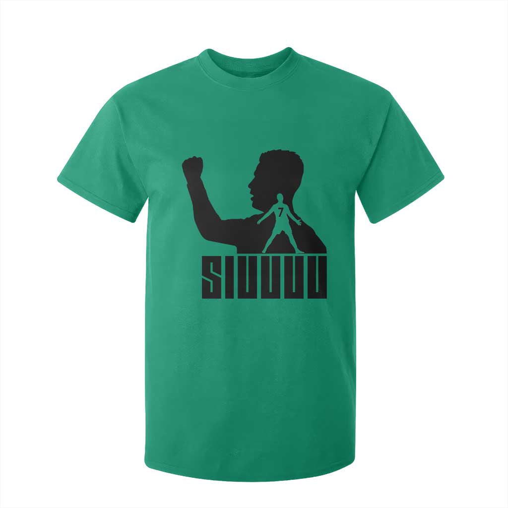 Siuuuu Number Seven Soccer Celebration T Shirt For Kid Funny Sport Lovers Gift TS12 Irish Green Print Your Wear
