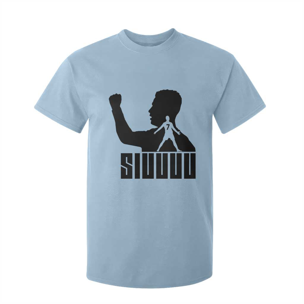 Siuuuu Number Seven Soccer Celebration T Shirt For Kid Funny Sport Lovers Gift TS12 Light Blue Print Your Wear