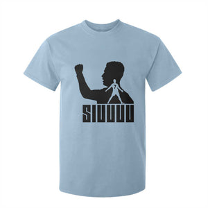 Siuuuu Number Seven Soccer Celebration T Shirt For Kid Funny Sport Lovers Gift TS12 Light Blue Print Your Wear