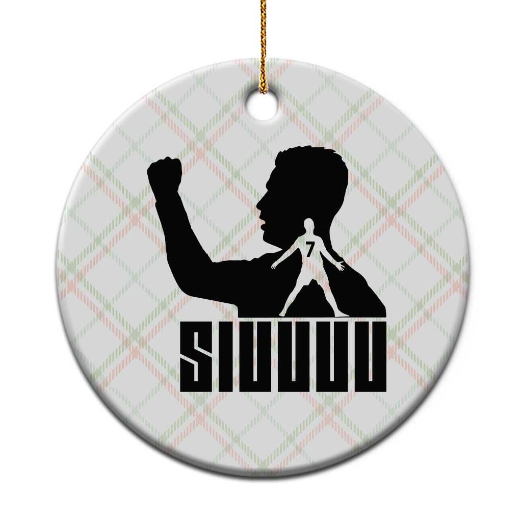 Siuuuu Number Seven Soccer Celebration Ceramic Ornament Funny Sport Lovers Gift TS12 1pc Christmas Plaid Print Your Wear