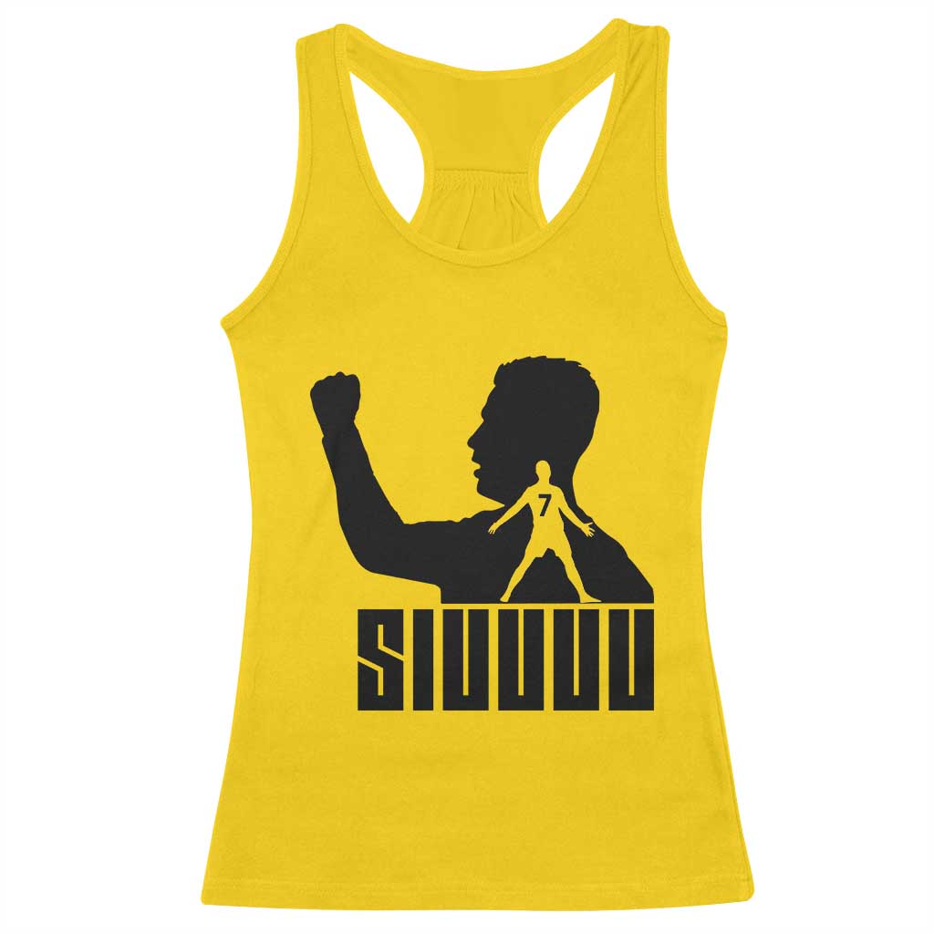 Siuuuu Number Seven Soccer Celebration Racerback Tank Top Funny Sport Lovers Gift TS12 Daisy Print Your Wear
