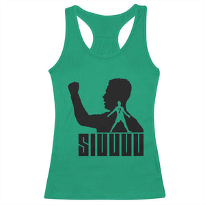 Siuuuu Number Seven Soccer Celebration Racerback Tank Top Funny Sport Lovers Gift TS12 Irish Green Print Your Wear