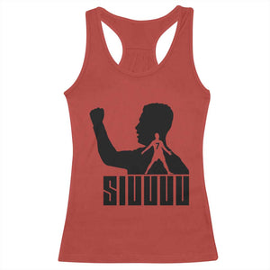 Siuuuu Number Seven Soccer Celebration Racerback Tank Top Funny Sport Lovers Gift TS12 Red Print Your Wear
