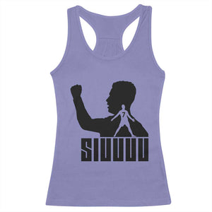 Siuuuu Number Seven Soccer Celebration Racerback Tank Top Funny Sport Lovers Gift TS12 Violet Print Your Wear