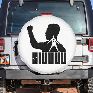 Siuuuu Number Seven Soccer Celebration Spare Tire Cover Funny Sport Lovers Gift TS12 No hole White Print Your Wear