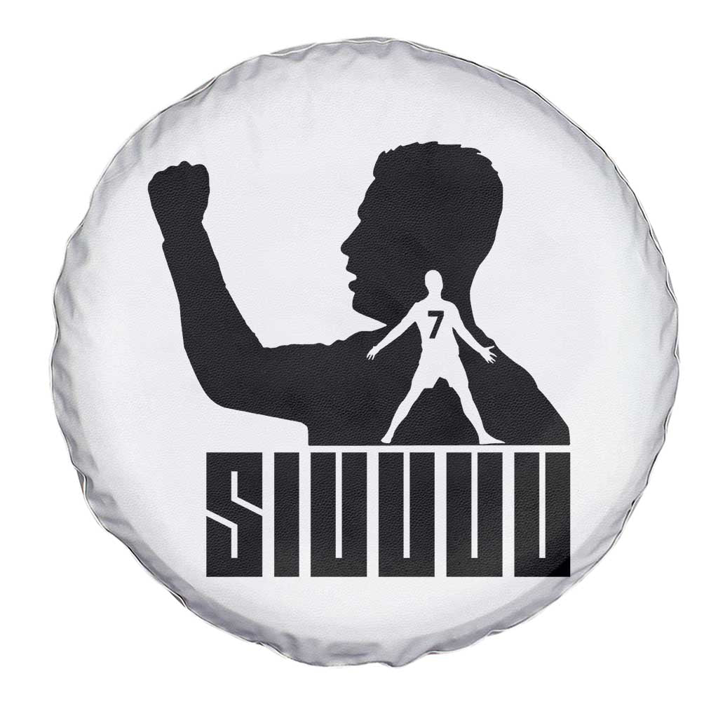 Siuuuu Number Seven Soccer Celebration Spare Tire Cover Funny Sport Lovers Gift TS12 Print Your Wear