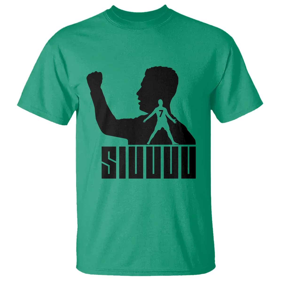Siuuuu Number Seven Soccer Celebration T Shirt Funny Sport Lovers Gift TS12 Irish Green Print Your Wear