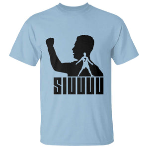 Siuuuu Number Seven Soccer Celebration T Shirt Funny Sport Lovers Gift TS12 Light Blue Print Your Wear