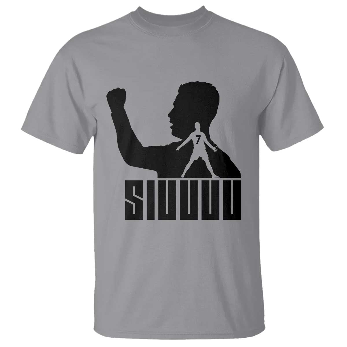 Siuuuu Number Seven Soccer Celebration T Shirt Funny Sport Lovers Gift TS12 Sport Gray Print Your Wear