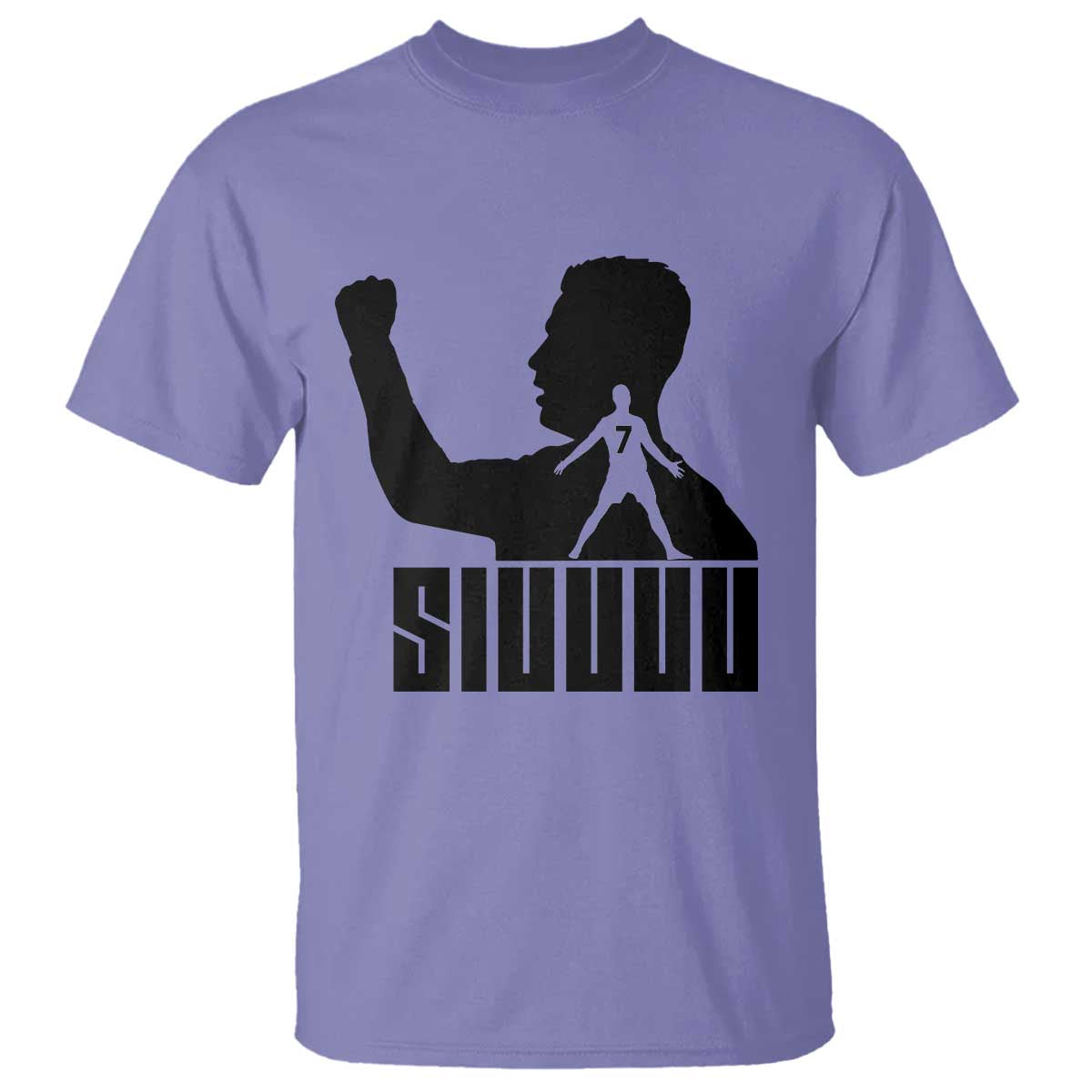 Siuuuu Number Seven Soccer Celebration T Shirt Funny Sport Lovers Gift TS12 Violet Print Your Wear