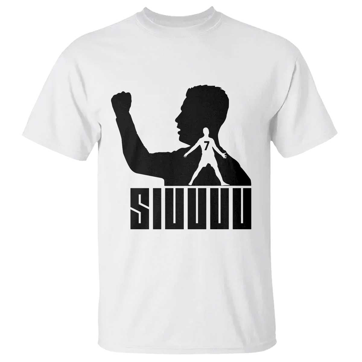 Siuuuu Number Seven Soccer Celebration T Shirt Funny Sport Lovers Gift TS12 White Print Your Wear