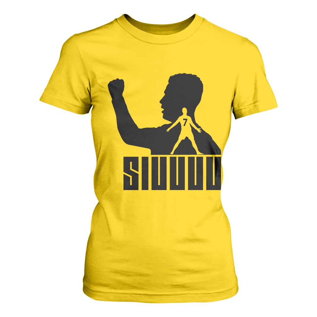 Siuuuu Number Seven Soccer Celebration T Shirt For Women Funny Sport Lovers Gift TS12 Daisy Print Your Wear