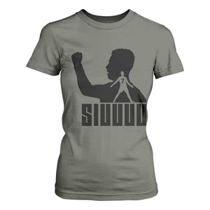 Siuuuu Number Seven Soccer Celebration T Shirt For Women Funny Sport Lovers Gift TS12 Military Green Print Your Wear