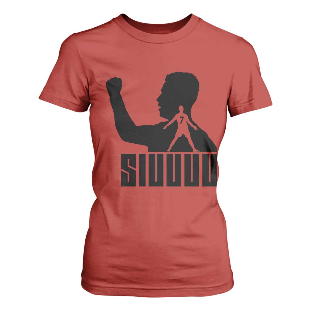 Siuuuu Number Seven Soccer Celebration T Shirt For Women Funny Sport Lovers Gift TS12 Red Print Your Wear