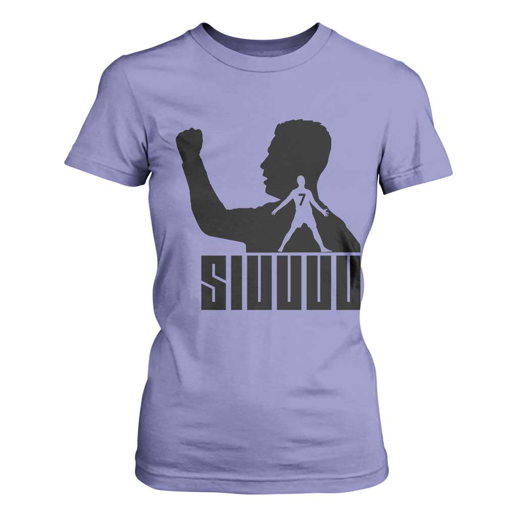 Siuuuu Number Seven Soccer Celebration T Shirt For Women Funny Sport Lovers Gift TS12 Violet Print Your Wear