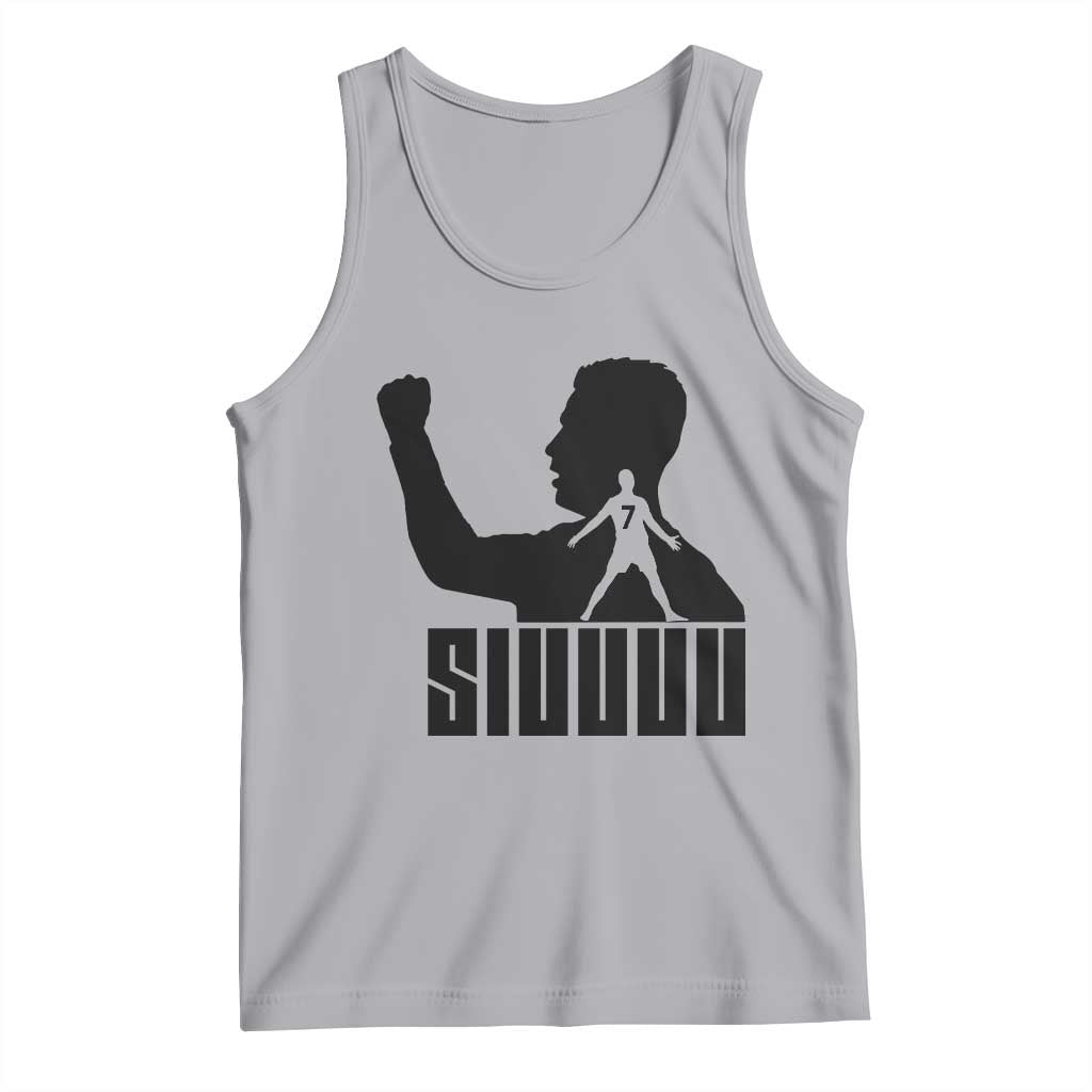 Siuuuu Number Seven Soccer Celebration Tank Top Funny Sport Lovers Gift TS12 Athletic Heather Print Your Wear