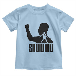 Siuuuu Number Seven Soccer Celebration Toddler T Shirt Funny Sport Lovers Gift TS12 Light Blue Print Your Wear