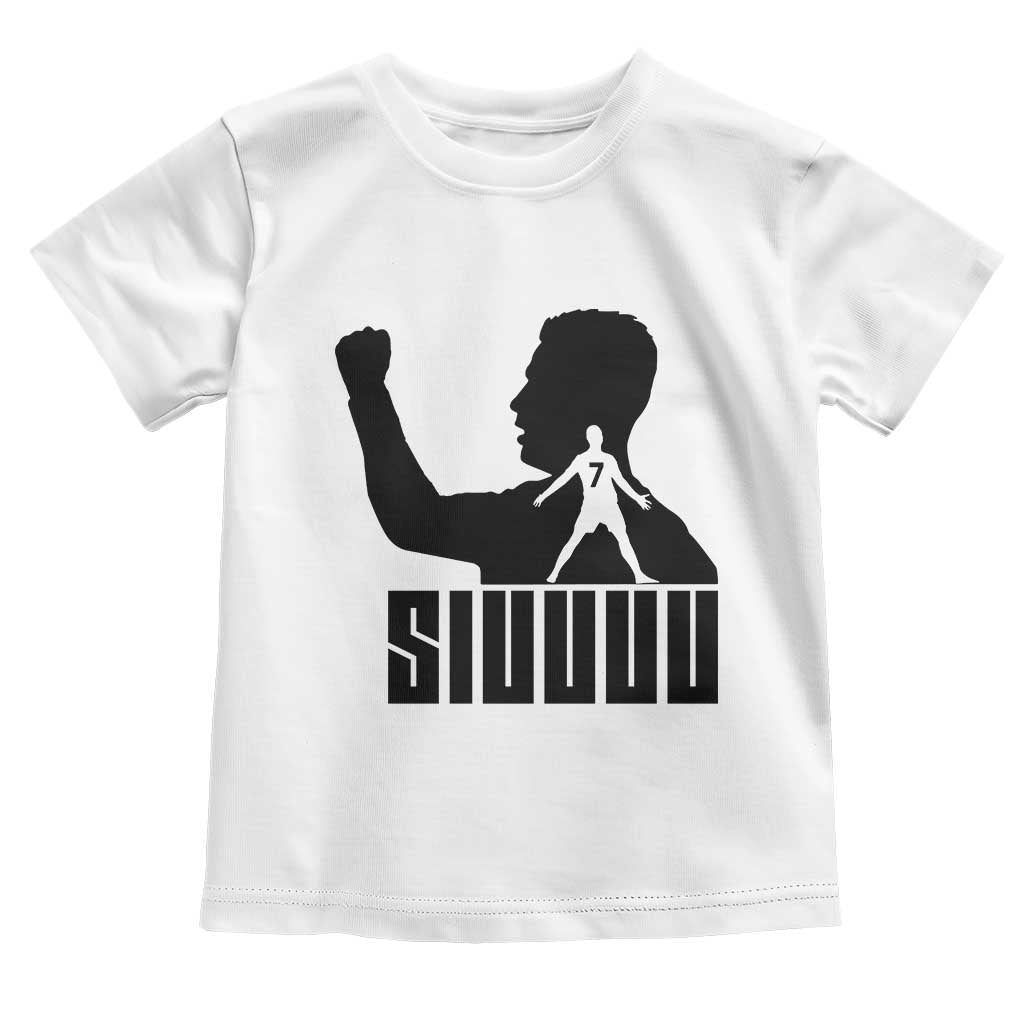 Siuuuu Number Seven Soccer Celebration Toddler T Shirt Funny Sport Lovers Gift TS12 White Print Your Wear