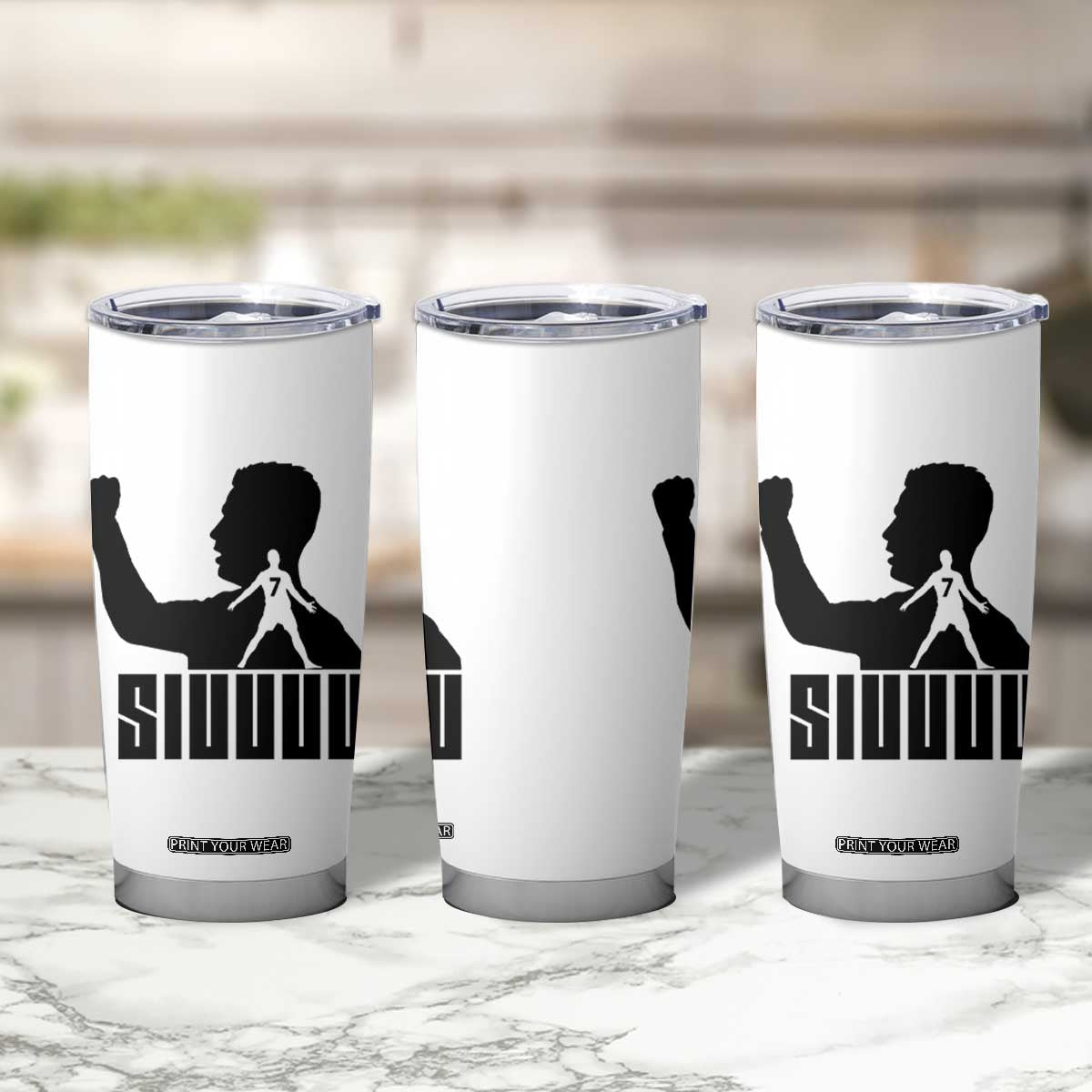 Siuuuu Number Seven Soccer Celebration Tumbler Cup Funny Sport Lovers Gift TS12 Print Your Wear