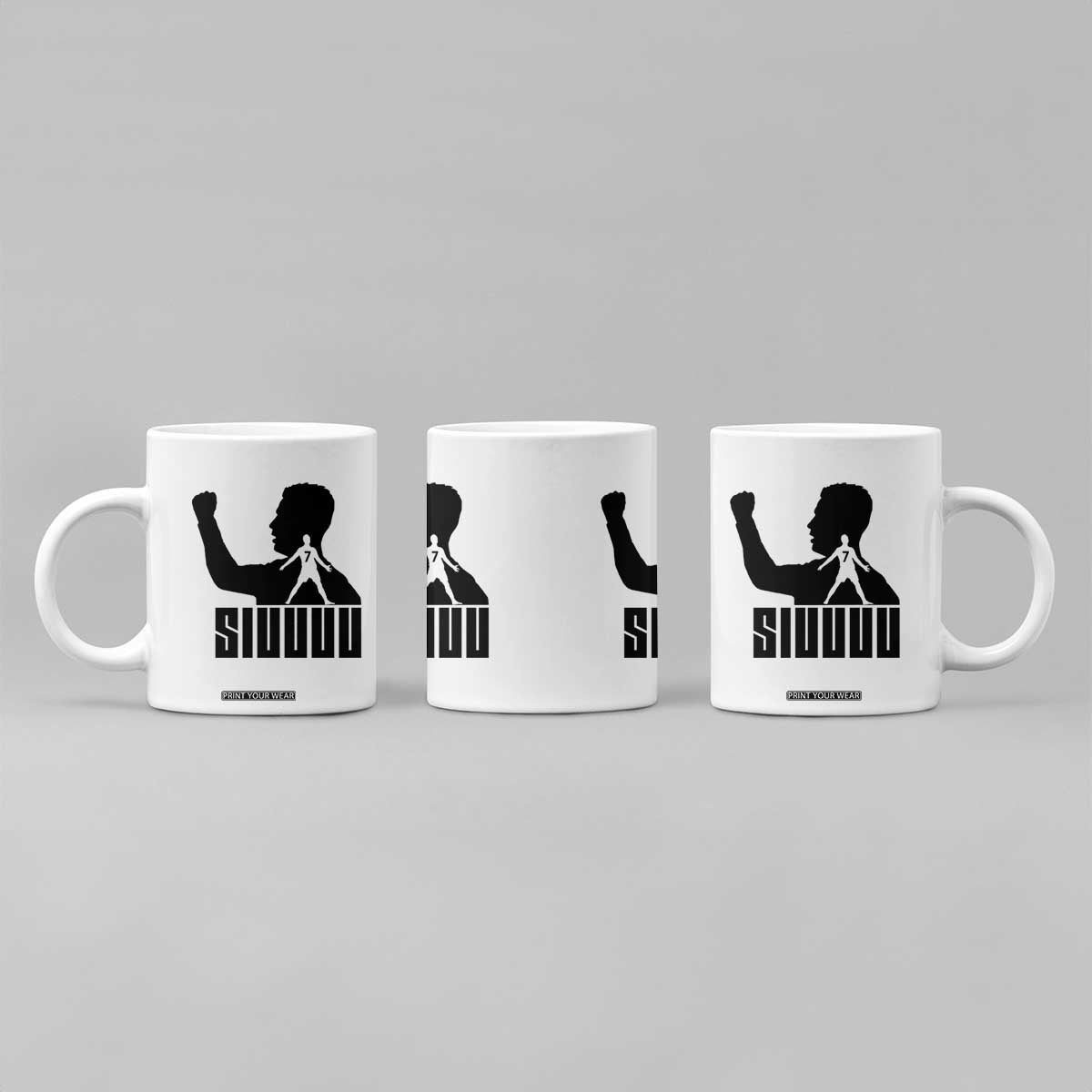 Siuuuu Number Seven Soccer Celebration Coffee Mug Funny Sport Lovers Gift TS12 Print Your Wear
