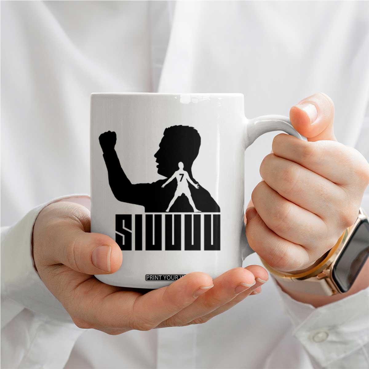 Siuuuu Number Seven Soccer Celebration Coffee Mug Funny Sport Lovers Gift TS12 Print Your Wear