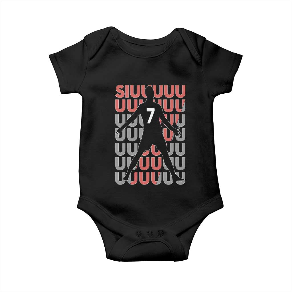 Siuuuu Soccer Celebration Baby Onesie Gift For Fans TS12 Black Print Your Wear