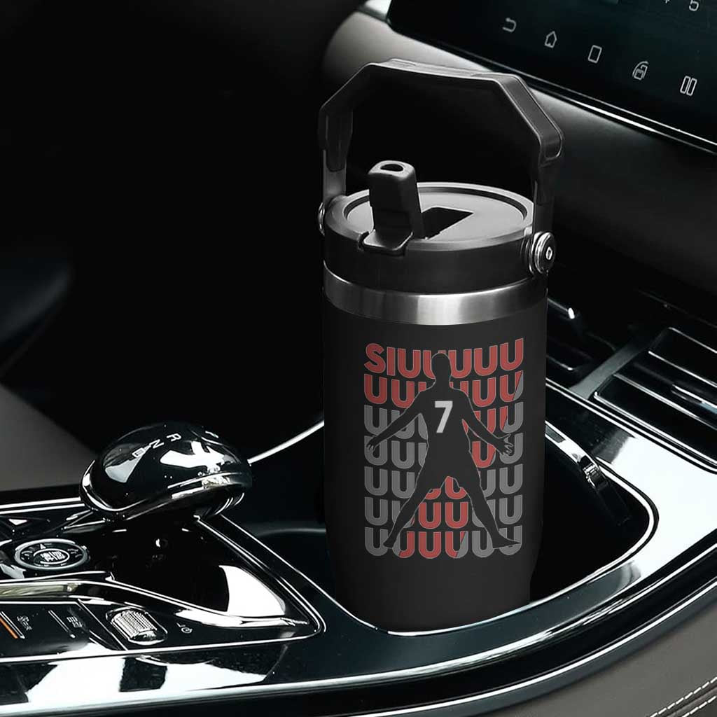 Siuuuu Soccer Celebration Flip Straw Tumbler Gift For Fans TS12 Print Your Wear