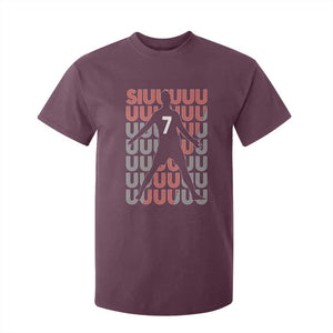 Siuuuu Soccer Celebration T Shirt For Kid Gift For Fans TS12 Maroon Print Your Wear