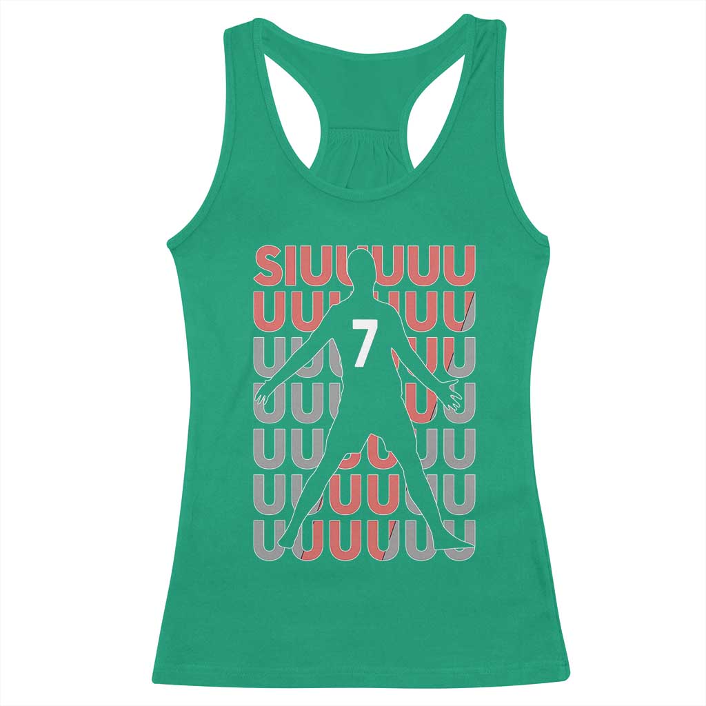 Siuuuu Soccer Celebration Racerback Tank Top Gift For Fans TS12 Irish Green Print Your Wear