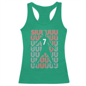 Siuuuu Soccer Celebration Racerback Tank Top Gift For Fans TS12 Irish Green Print Your Wear