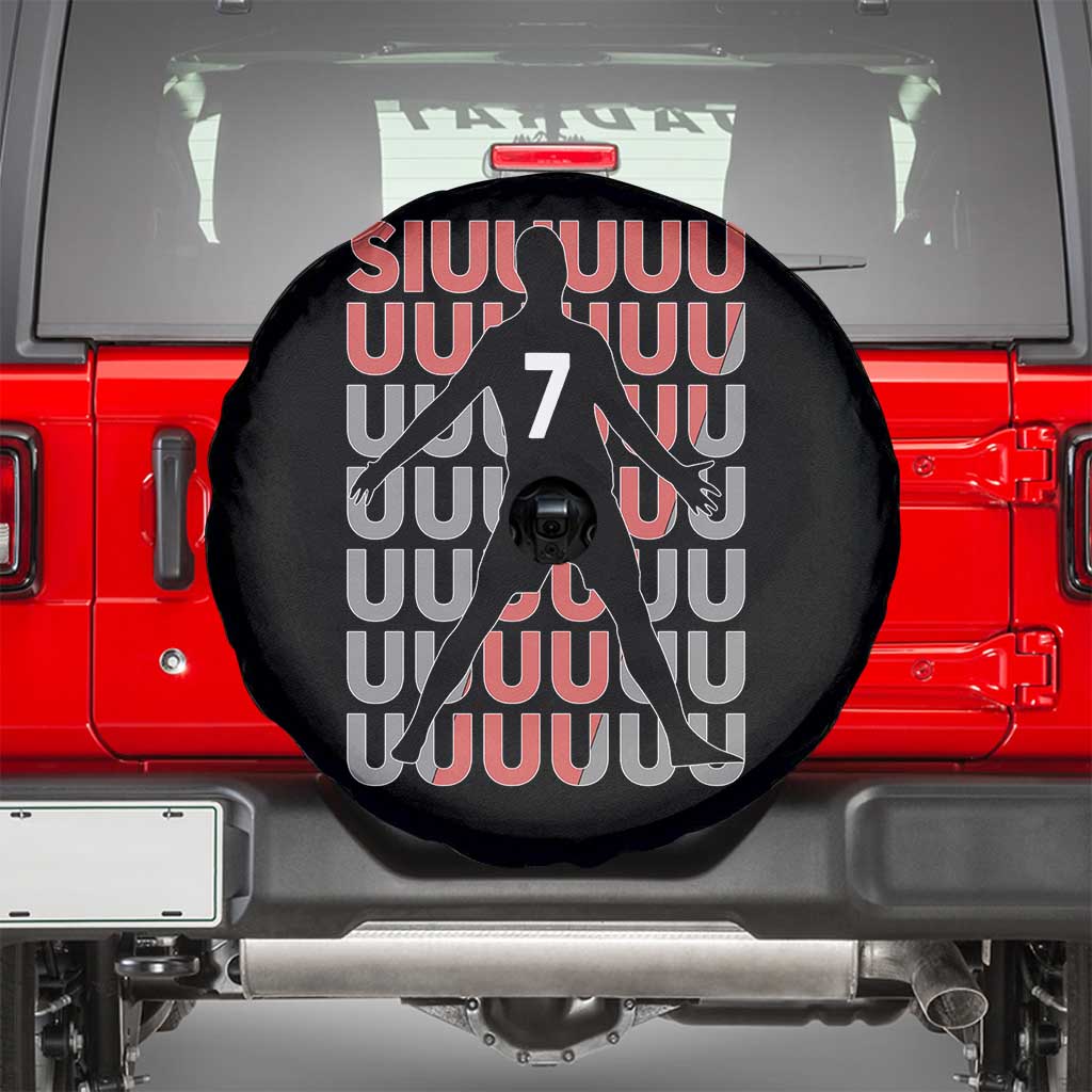 Siuuuu Soccer Celebration Spare Tire Cover Gift For Fans TS12 Black Print Your Wear