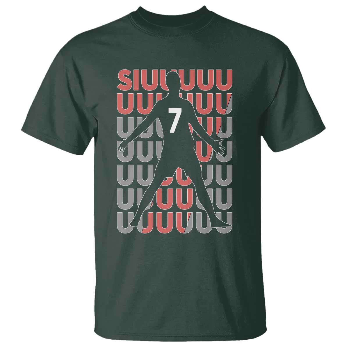 Siuuuu Soccer Celebration T Shirt Gift For Fans TS12 Dark Forest Green Print Your Wear