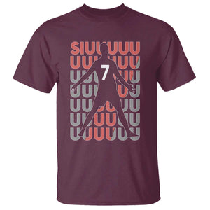 Siuuuu Soccer Celebration T Shirt Gift For Fans TS12 Maroon Print Your Wear