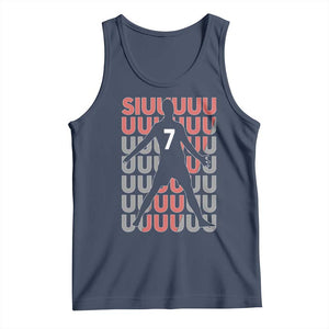 Siuuuu Soccer Celebration Tank Top Gift For Fans TS12 Navy Print Your Wear