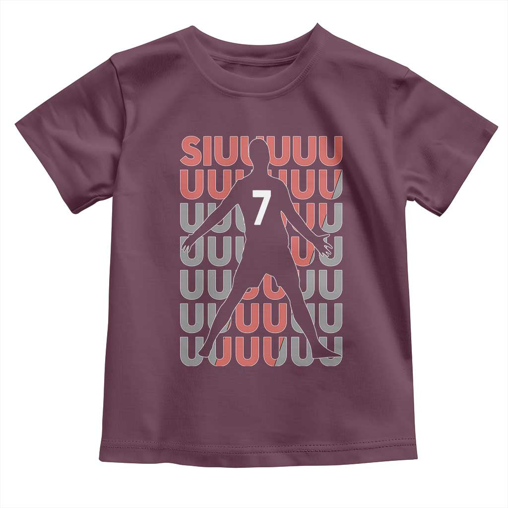 Siuuuu Soccer Celebration Toddler T Shirt Gift For Fans TS12 Maroon Print Your Wear