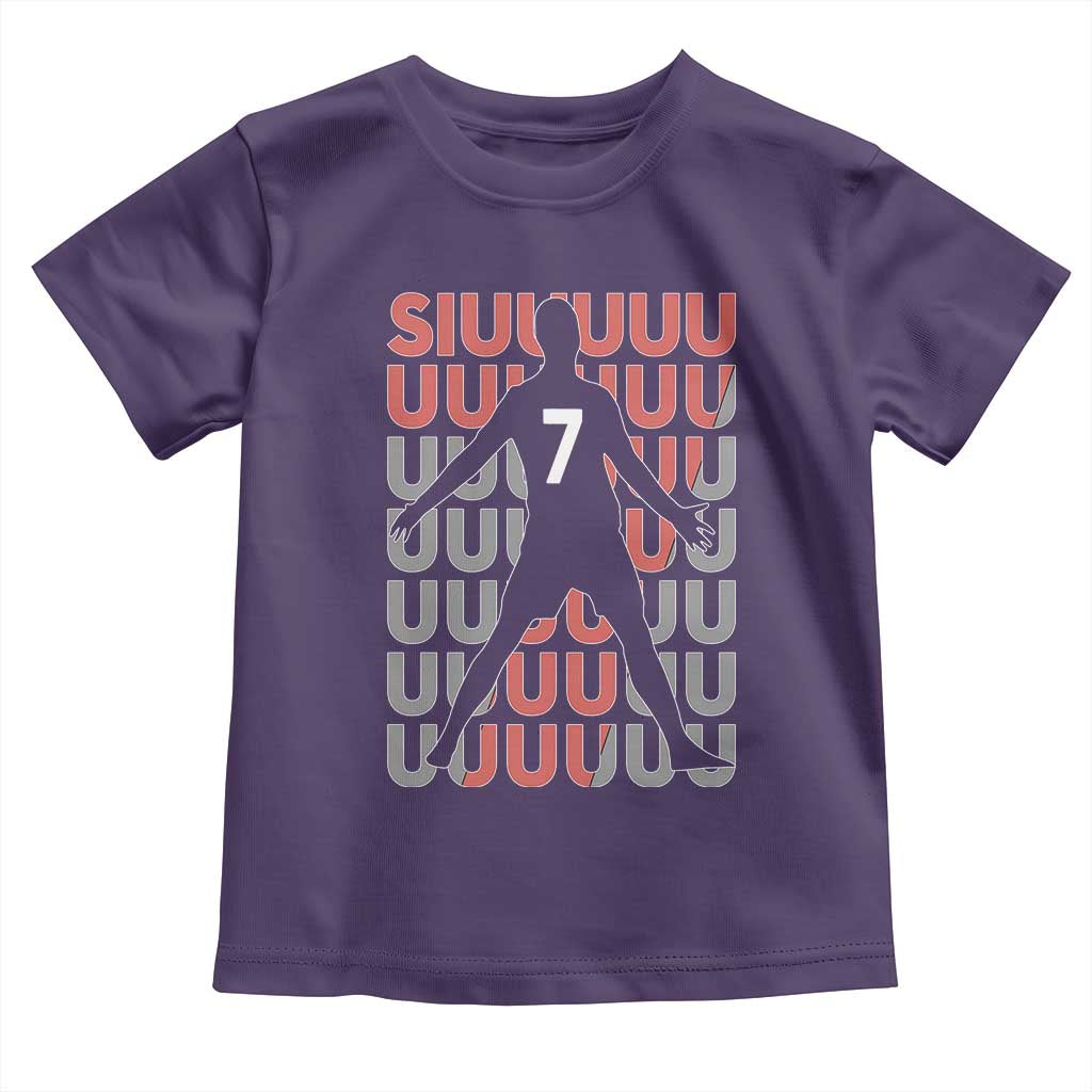 Siuuuu Soccer Celebration Toddler T Shirt Gift For Fans TS12 Purple Print Your Wear