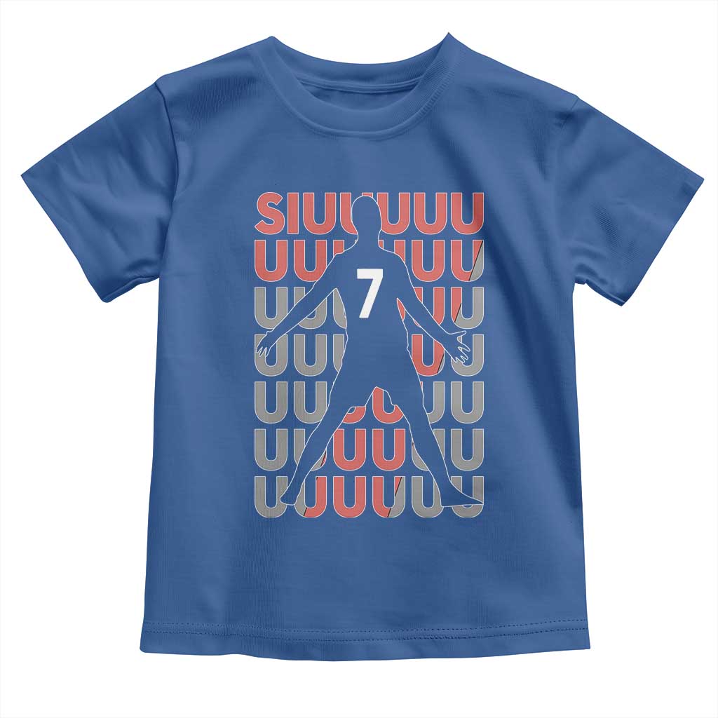 Siuuuu Soccer Celebration Toddler T Shirt Gift For Fans TS12 Royal Blue Print Your Wear