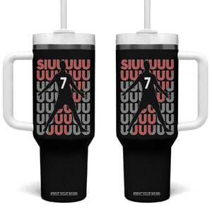 Siuuuu Soccer Celebration Tumbler With Handle Gift For Fans TS12 One Size: 40 oz Black Print Your Wear