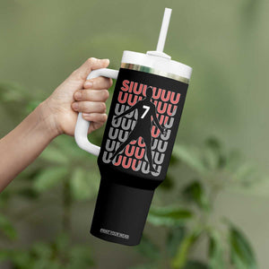 Siuuuu Soccer Celebration Tumbler With Handle Gift For Fans TS12 Print Your Wear