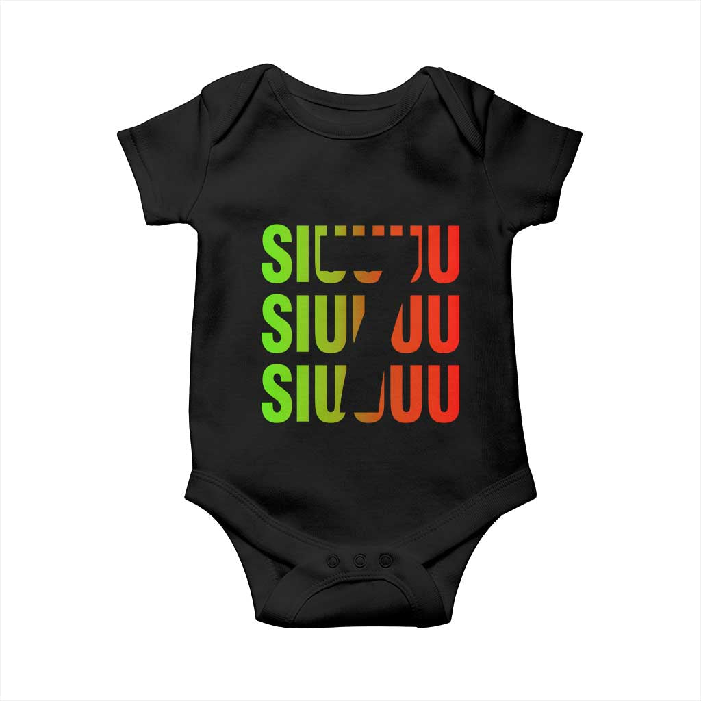 Siuuuu Soccer Celebration Baby Onesie Gift For Soccer Lovers TS12 Black Print Your Wear