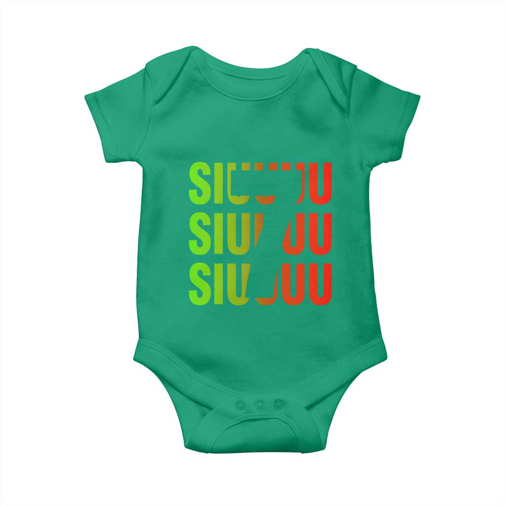 Siuuuu Soccer Celebration Baby Onesie Gift For Soccer Lovers TS12 Irish Green Print Your Wear