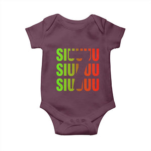 Siuuuu Soccer Celebration Baby Onesie Gift For Soccer Lovers TS12 Maroon Print Your Wear