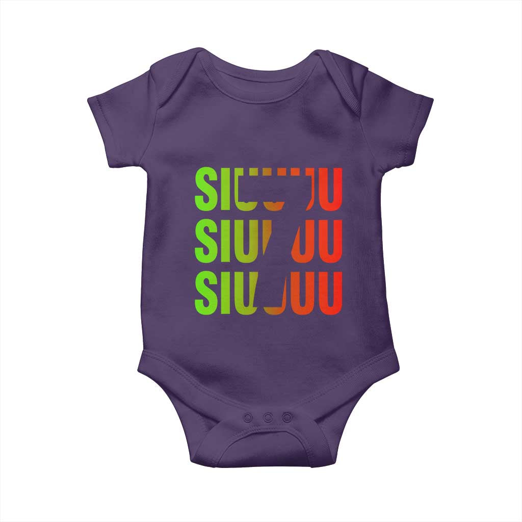 Siuuuu Soccer Celebration Baby Onesie Gift For Soccer Lovers TS12 Purple Print Your Wear