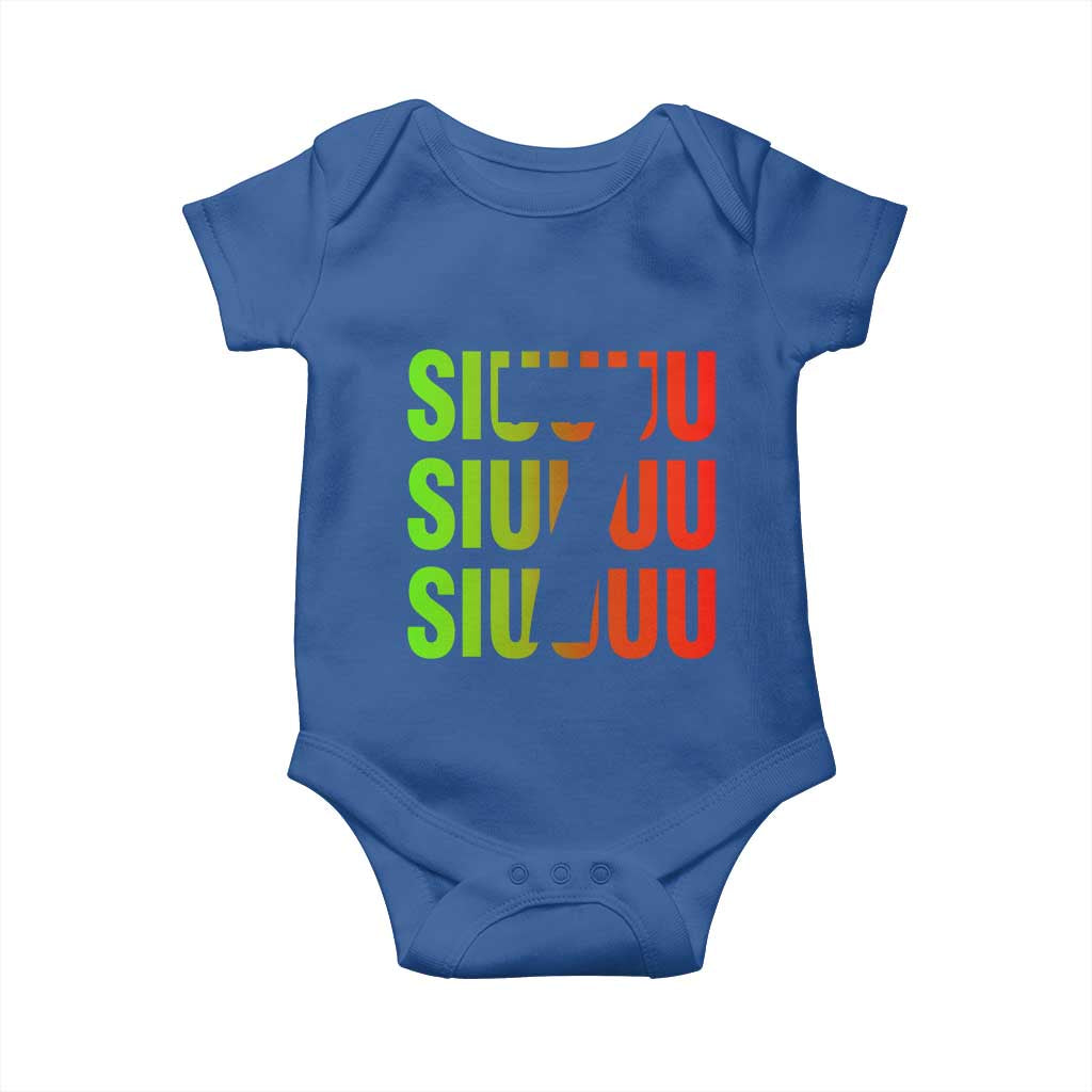Siuuuu Soccer Celebration Baby Onesie Gift For Soccer Lovers TS12 Royal Blue Print Your Wear
