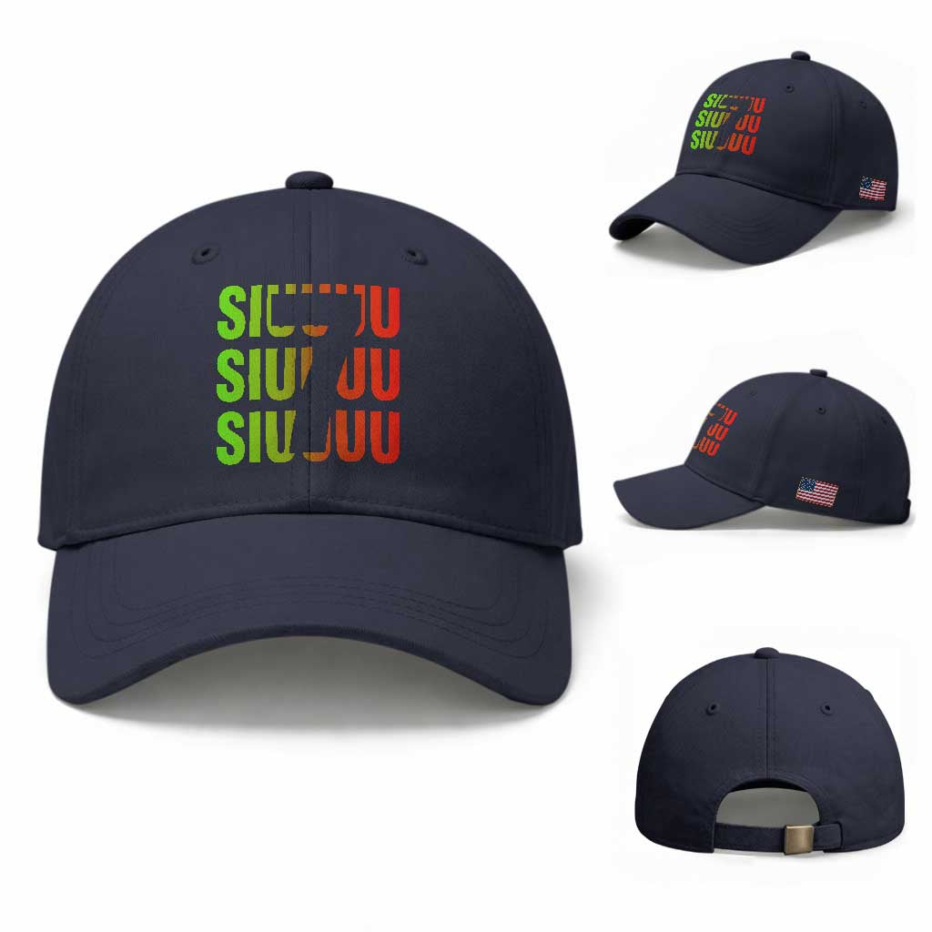 Siuuuu Soccer Celebration Baseball Cap Gift For Soccer Lovers TS12 Baseball Cap Universal Fit Navy Print Your Wear