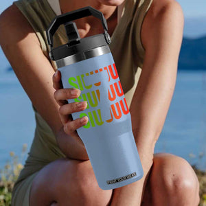 Siuuuu Soccer Celebration Flip Straw Tumbler Gift For Soccer Lovers TS12 One Size: 30 oz Light Blue Print Your Wear