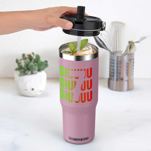 Siuuuu Soccer Celebration Flip Straw Tumbler Gift For Soccer Lovers TS12 One Size: 30 oz Light Pink Print Your Wear